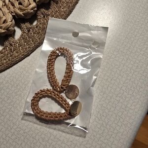 Braided Tan Earrings